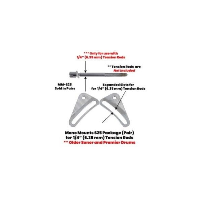 Gruv-X - GRV-MMS25PR - Mono-Mounts 1/4" / 6.35mm (Pair)