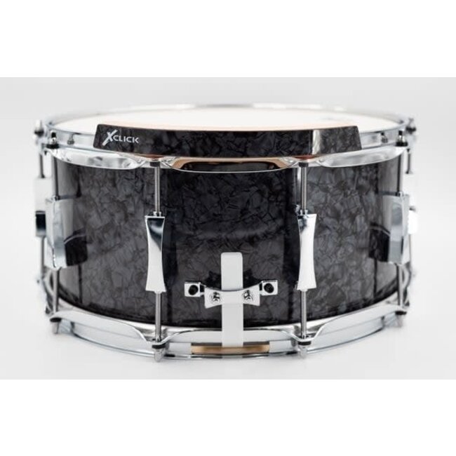 Gruv-X - GRVCM-6514SD-BDP - Pork Pie 6.5x14â€ Snare Drum Bundle, Black Diamond Pearl