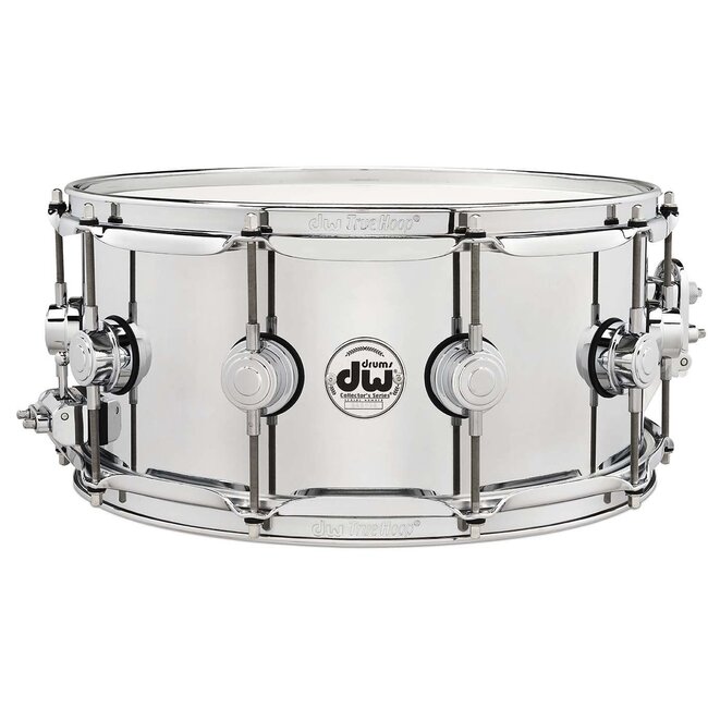 DW - DRVS6514SPC - Chrome Steel Snare Polished 6.5x14, Chrome Hardware