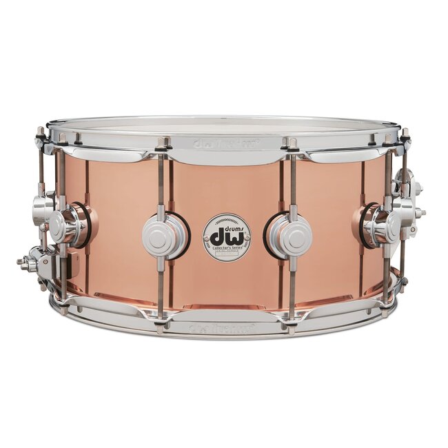 DW - DRVP6514SPC - Copper Snare Polished 6.5x14, Chrome Hardware