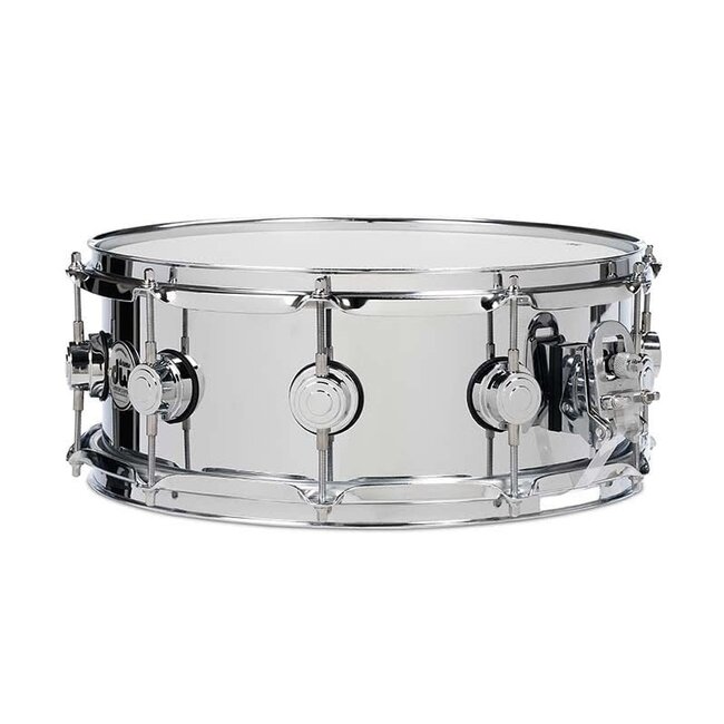 DW - DRVS5514SPC - Chrome Steel Snare Polished 5.5x14, Chrome Hardware