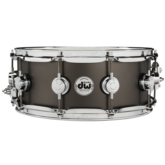 DW - DRVD5514SVCBK - Satin Black Over Brass Snare 5.5x14, Chrome Hardware