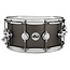 DW - DRVD6514SVCBK - Satin Black Over Brass Snare 6.5x14, Chrome Hardware