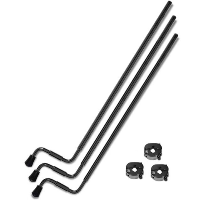 DW - DRSPFTL-BN23P - 3 Floor Tom Legs W 2012 Memory, Black Ni