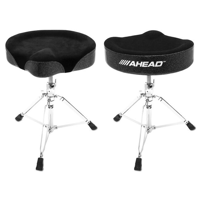 Ahead - AST-BS - 17" Saddle Black Cloth Top/Black Sparkle Sides, Embroidered Logo