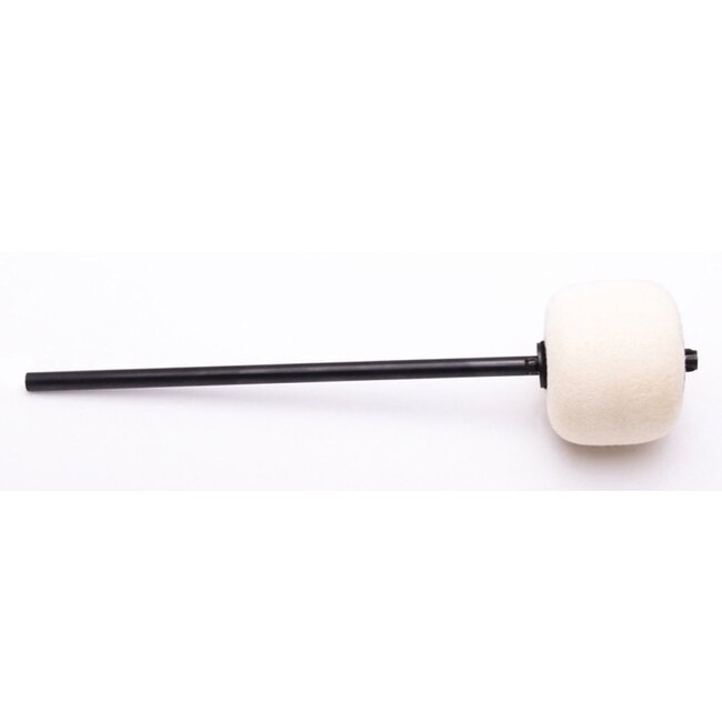 Danmar - 206 - Bass Drum Beater - White Felt, Black Shaft