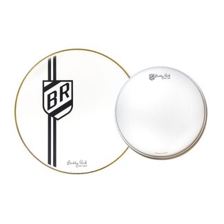 Aquarian Drumheads Aquarian - BRBD24 - 24" Buddy Rich Monogrammed White Gloss Bass Drum Head