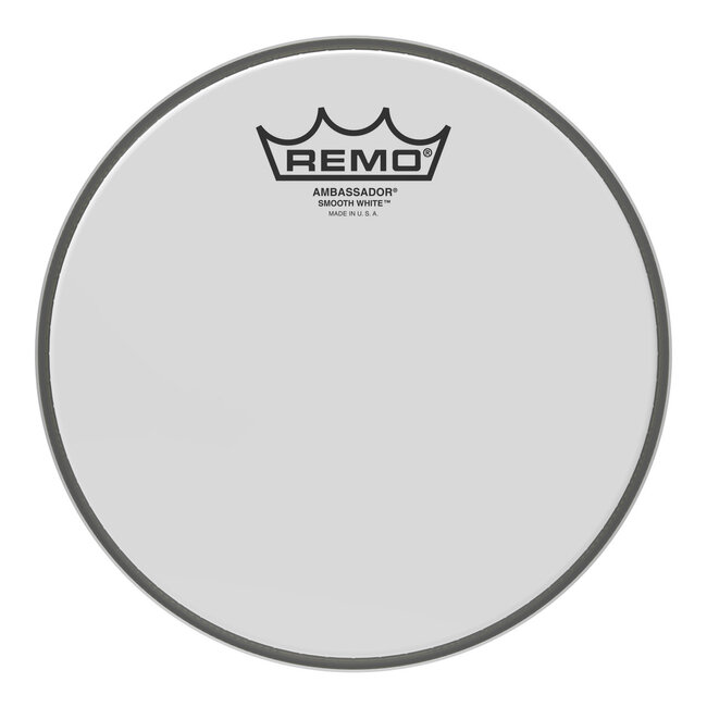 Remo - BA-0208-00- - Batter, Ambassador, Smooth White, 8" Diameter