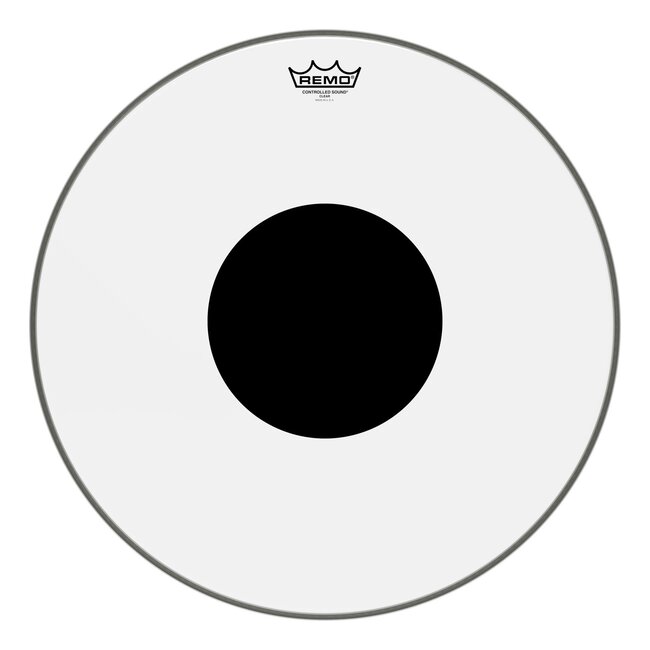 Remo - CS-0320-10- - **Special Order**, Batter, Controlled Sound, Clear, 20" Diameter, Black Dot On Top