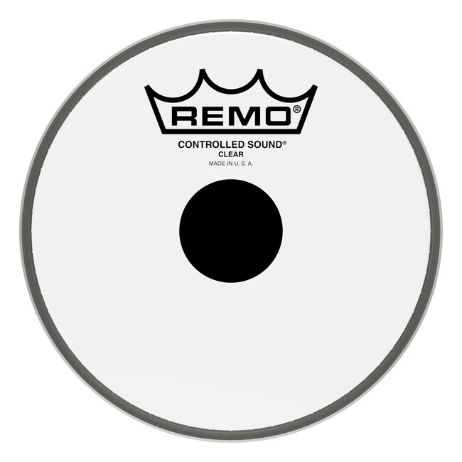 Remo - CS-0306-10- - **Special Order**, Batter, Controlled Sound, Clear, 6" Diameter, Black Dot On Top