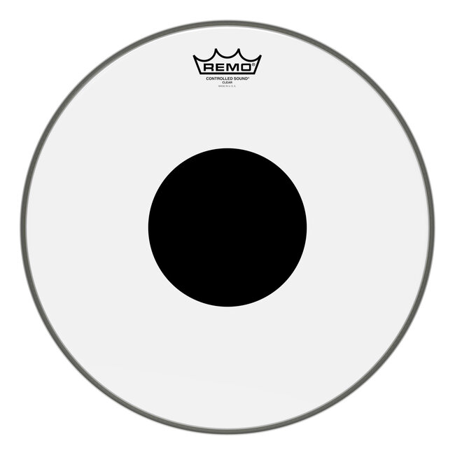Remo - CS-0315-10- - **Special Order**, Batter, Controlled Sound, Clear, 15" Diameter, Black Dot On Top