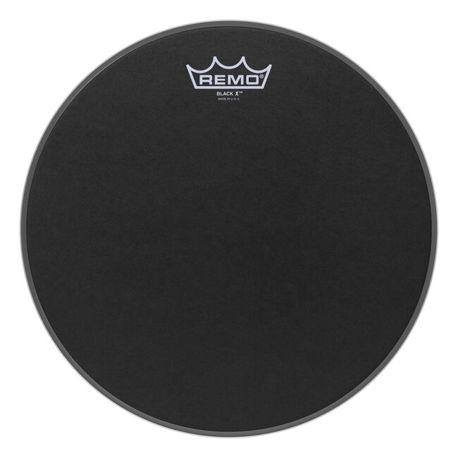 Remo - BX-0812-10- - **Special Order**, Batter, Black X, 12" Diameter, Black Dot Bottom