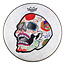 Remo - CS-0814-20-AB002 - **Special Order**, Batter, Artbeat Artist Collection, 14" Diameter, Skyndeep, Suede, Clear Dot On Bottom, Candy Skull, Artwork By Jose Pasillas