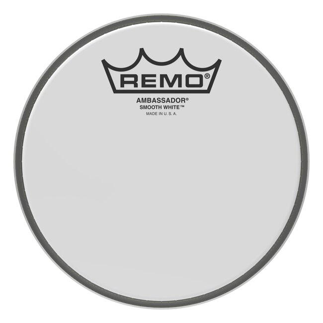 Remo - BA-0206-00- - **Special Order**, Batter, Ambassador, Smooth White, 6" Diameter