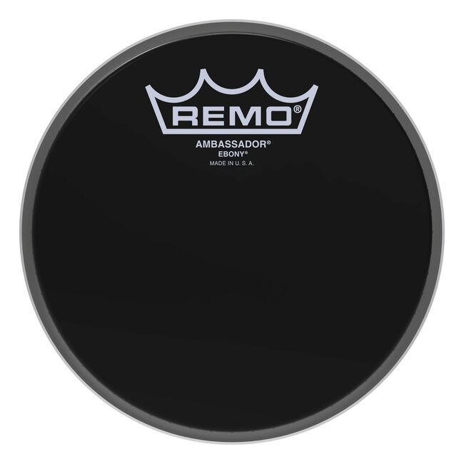 Remo - ES-0006-00- - **Special Order**, Batter, Ambassador, Ebony, 6" Diameter