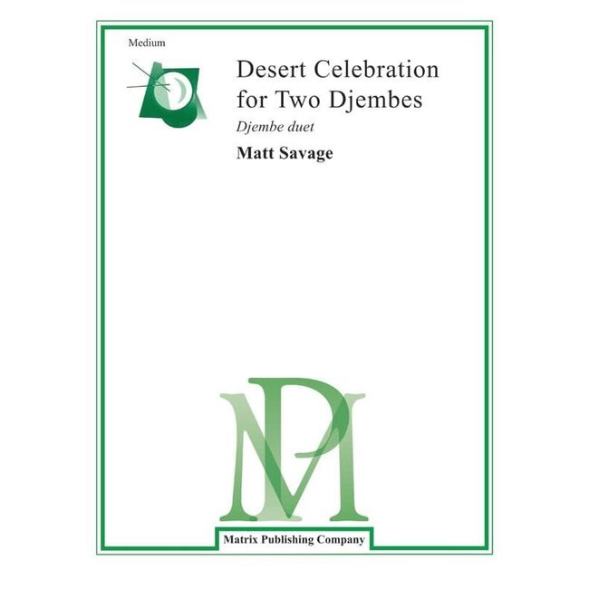 Desert Celebration for Two Djembes - by Matt Savage - 00-WP1
