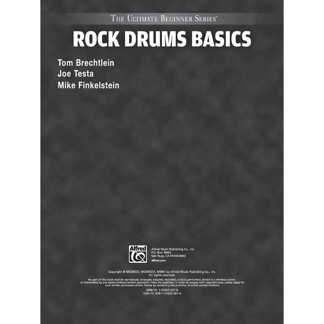 Ultimate Beginner Series: Rock Drums Basics - by Tom Brechtlein, Mike Finkelstein, and Joe Testa - 00-UBSBK002CD