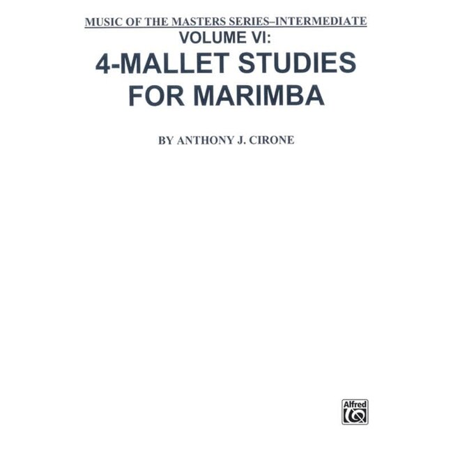 Music of the Masters, Volume VI: 4-Mallet Studies for Marimba - by Transcr. and ed. Anthony J. Cirone - 00-PERC9525