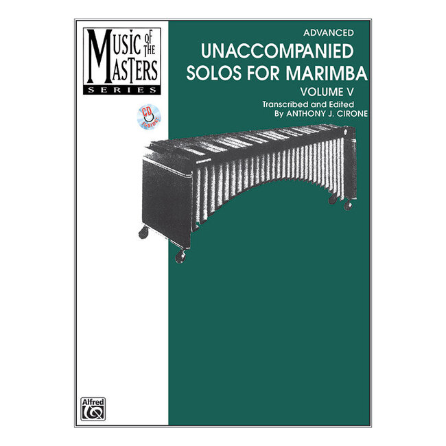 Music of the Masters, Volume V: Unaccompanied Solos for Marimba - by Transcr. and ed. Anthony J. Cirone - 00-PERC9524
