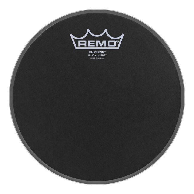 Remo - BE-0808-ES- - Batter, Emperor, Black Suede, 8" Diameter