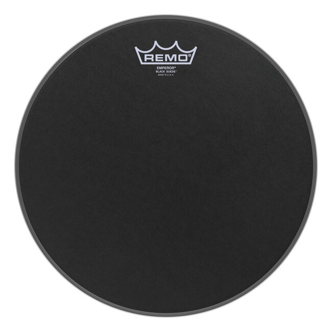Remo - BE-0812-ES- - Batter, Emperor, Black Suede, 12" Diameter
