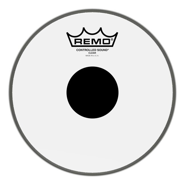 Remo - CS-0308-10- - Batter, Controlled Sound, Clear, 8" Diameter, Black Dot On Top