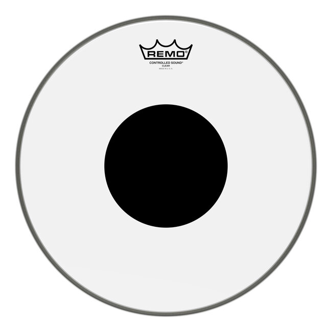 Remo - CS-0314-10- - Batter, Controlled Sound, Clear, 14" Diameter, Black Dot On Top