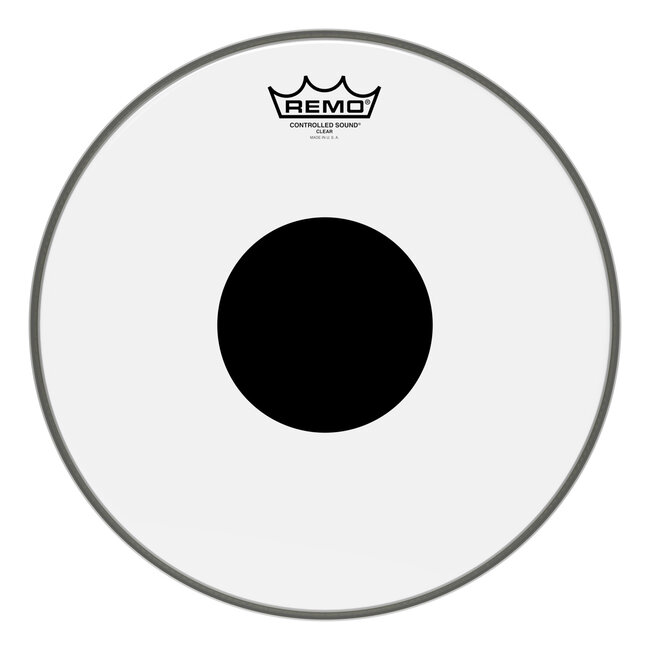 Remo - CS-0313-10- - Batter, Controlled Sound, Clear, 13" Diameter, Black Dot On Top