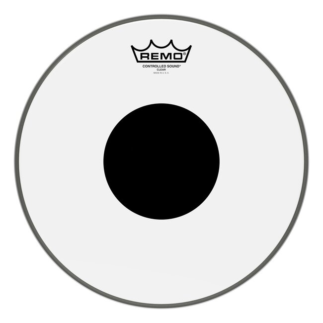 Remo - CS-0312-10- - Batter, Controlled Sound, Clear, 12" Diameter, Black Dot On Top