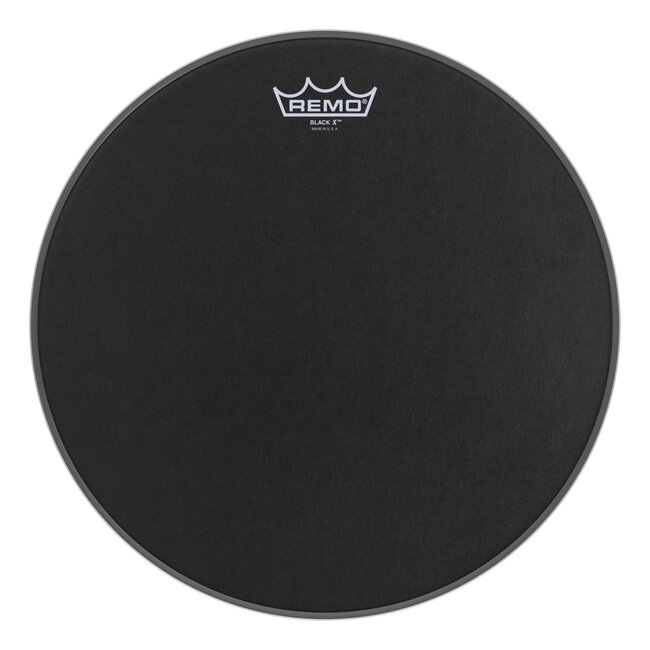 Remo - BX-0814-10- - Batter, Black X, 14" Diameter, Black Dot Bottom