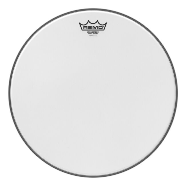 Remo - BA-0815-WS- - Batter, Ambassador, White Suede, 15" Diameter