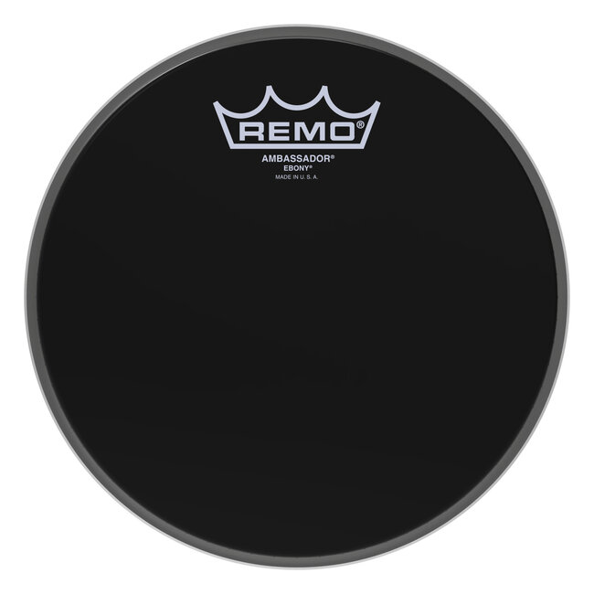 Remo - ES-0008-00- - Batter, Ambassador, Ebony, 8" Diameter