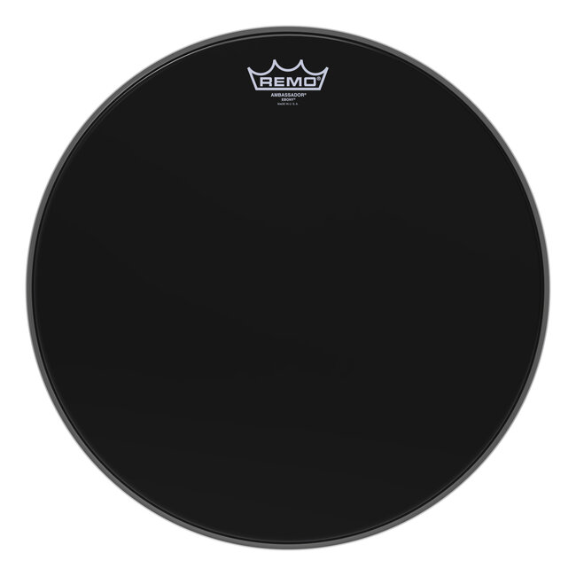 Remo - ES-0016-00- - Batter, Ambassador, Ebony, 16" Diameter