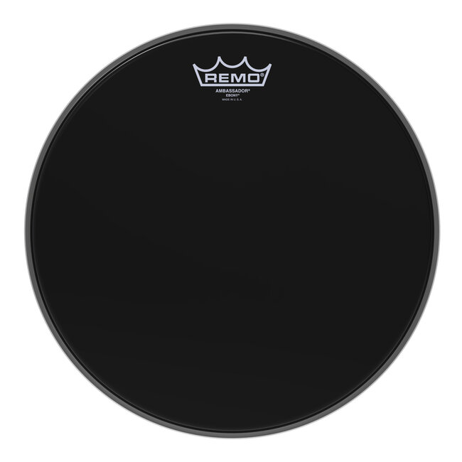 Remo - ES-0013-00- - Batter, Ambassador, Ebony, 13" Diameter