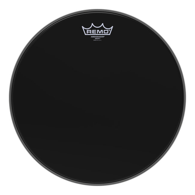 Remo - ES-0014-00- - Batter, Ambassador, Ebony, 14" Diameter