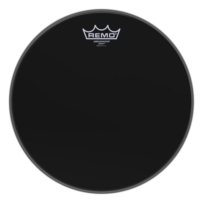 Remo - ES-0012-00- - Batter, Ambassador, Ebony, 12" Diameter