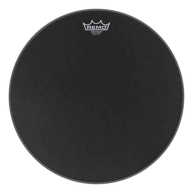 Remo - BA-0816-ES- - Batter, Ambassador, Black Suede, 16" Diameter