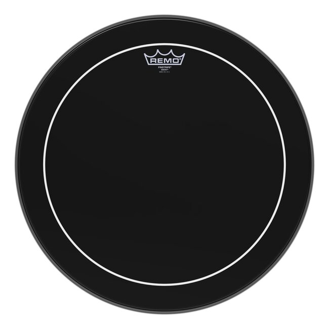 Remo - ES-0618-PS- - Batter, Pinstripe, Ebony, 18" Diameter