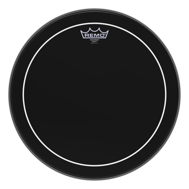 Remo - ES-0615-PS- - Batter, Pinstripe, Ebony, 15" Diameter