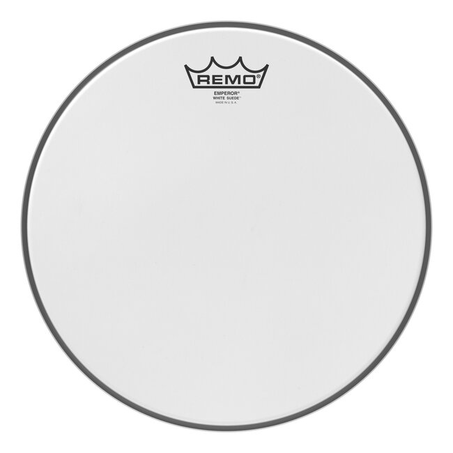 Remo - BE-0812-WS- - Batter, Emperor, White Suede, 12" Diameter