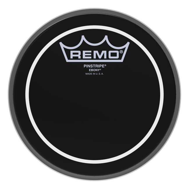 Remo - ES-0606-PS- - **Special Order**, Batter, Pinstripe, Ebony, 6" Diameter