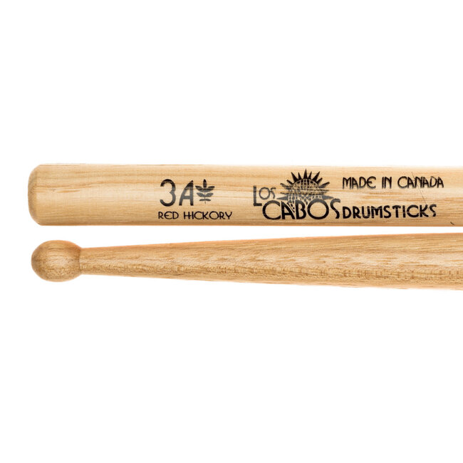 Los Cabos - LCD3ARH - 3A - Red Hickory "Center Cut" Drumsticks