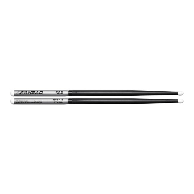 Ahead Drumsticks - 5ABS - HYBRID-STUDIO 5B-Handle  5A-Shaft