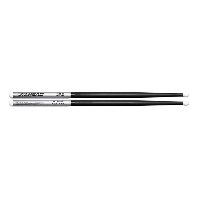 Ahead Drumsticks - 5ABC - HYBRID-CONCERT 5B-Handle  5A-Shaft