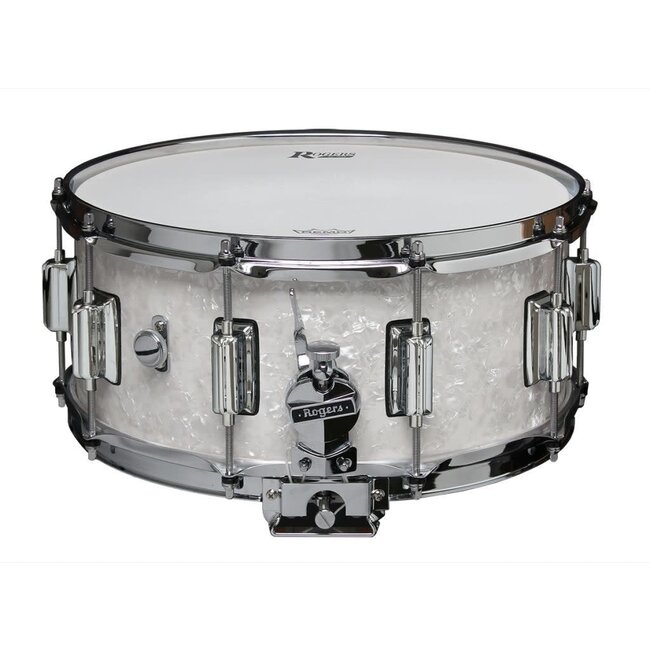 Rogers - 37WMP - Dyna-Sonic 6.5x14 Wood Shell Snare Drum - White Marine Pearl Beavertail