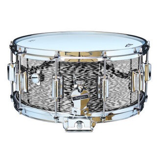 ROGERS Rogers - 37BKO - Dyna-Sonic 6.5x14 Wood Shell Snare Drum - Black Onyx Beavertail