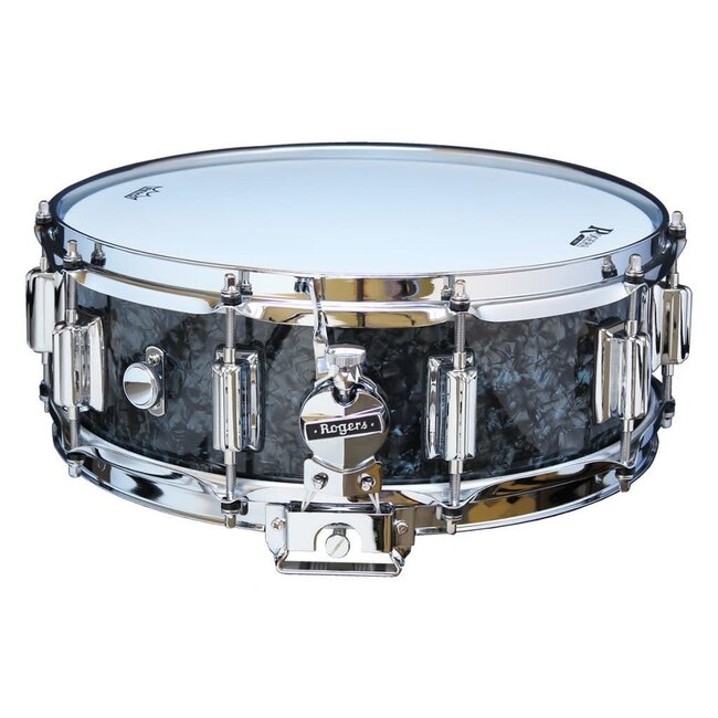 Rogers - 36BP - Dyna-Sonic 5x14 Wood Shell Snare Drum - Black Diamond Pearl Beavertail