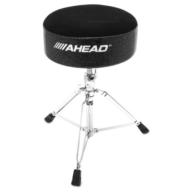 Ahead - ART-BS - 14" Round, 5" Thick Black Cloth Top/Black Sparkle Sides, Embroidered Logo