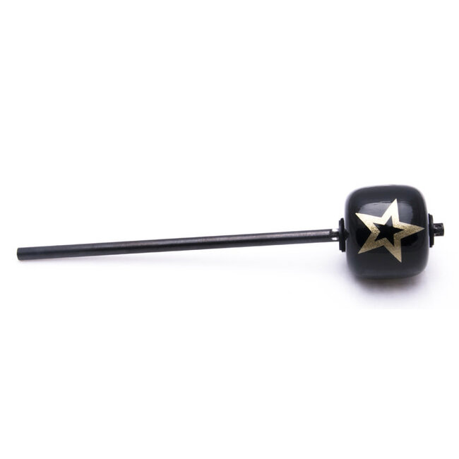 Danmar - 778SST - R/T 69 Bass Drum Beater - Black Wood Ball, Black Shaft - Silver Star