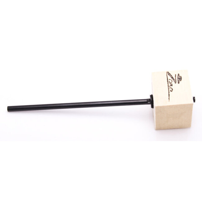 Danmar - 206S - Bass Drum Beater - Zoro Model - White Felt, Square, Black Shaft